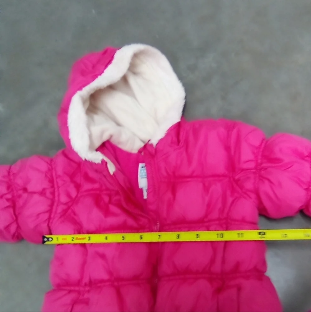 Old Navy Pink Puffer Jacket with Hood